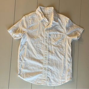 ARIZONA WHITE BOYS BUTTON DOWN SHORT SLEEVE SHIRT SIZE XS 6-7